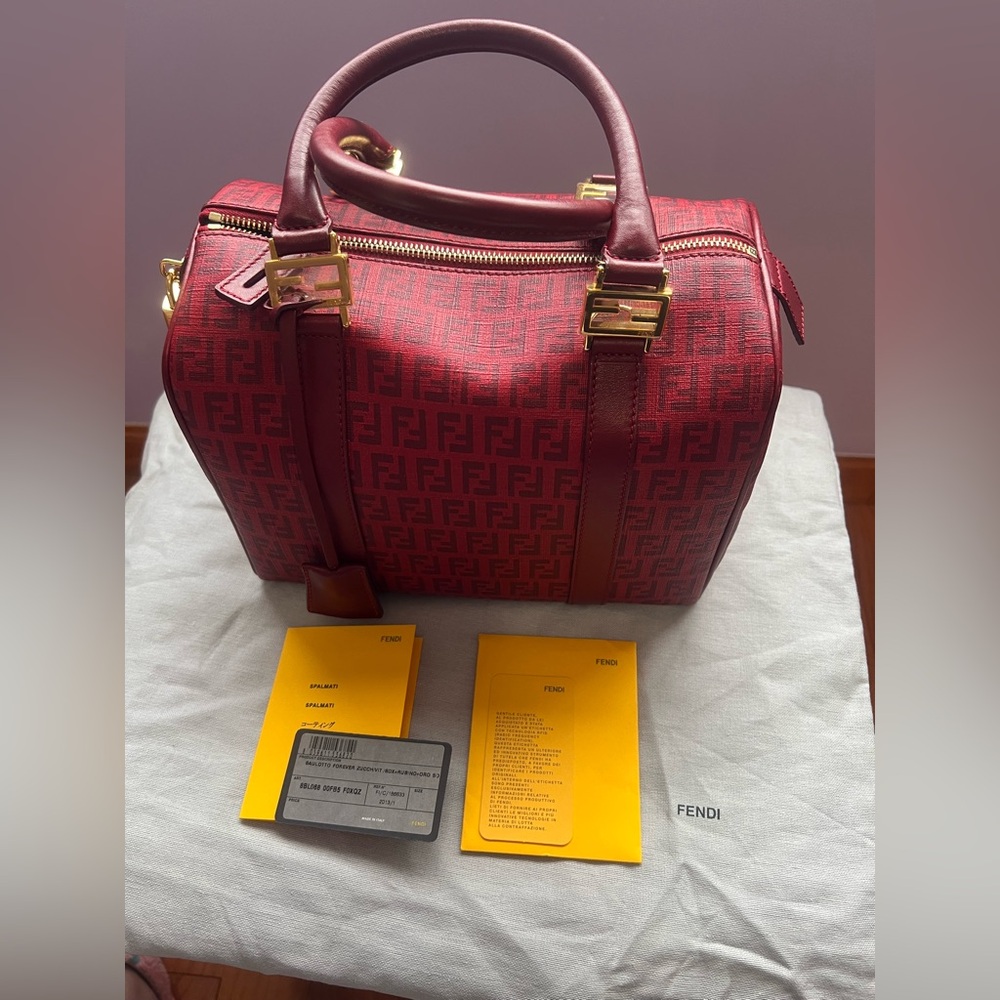 Fendi Red Handbag with Gold Hardware & dust bag - Picture 10 of 15